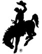 Wyoming Bucking Horse and Rider Logo